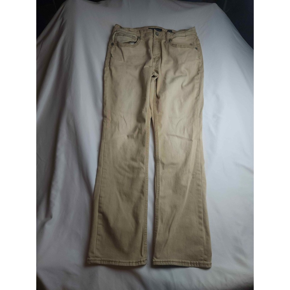 BKE Mens Khaki Straight Leg Chino Pants Tan 33x32 Stretch Cotton Blend